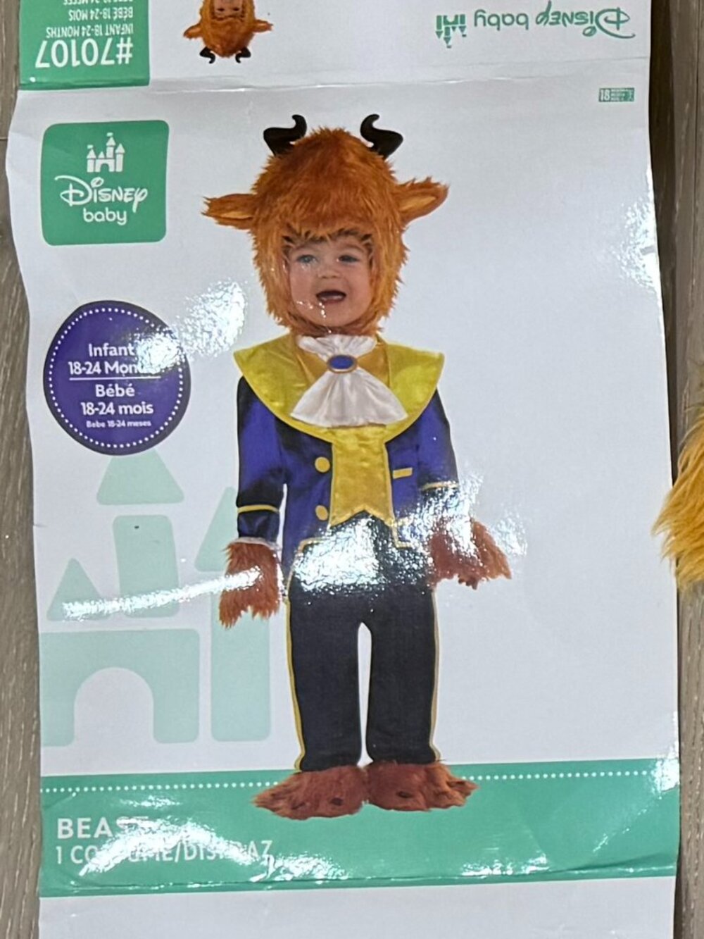 Disney‎ Beauty And The Beast Size 18-24 Months Beast Costume